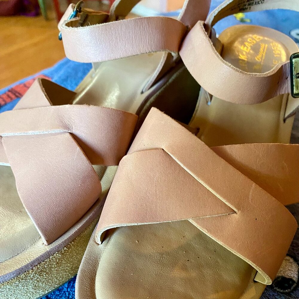 NWOT Kork-Ease Ava Classic - Size 7 - Natural Vechettta Leather Wedge Sandals